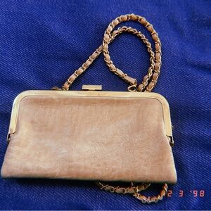 Elegant Tan Leather Clutch